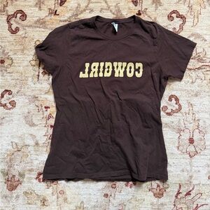 Cowgirl Graphic Tee in Chocolate Brown